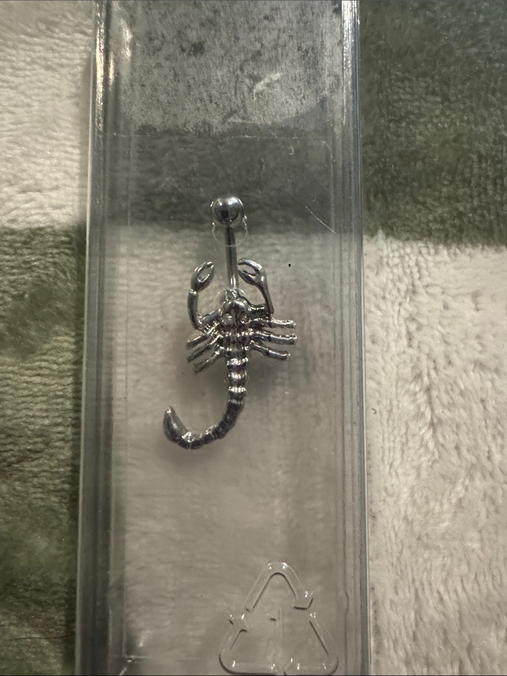 Scorpion Dangle Belly Ring — Silver